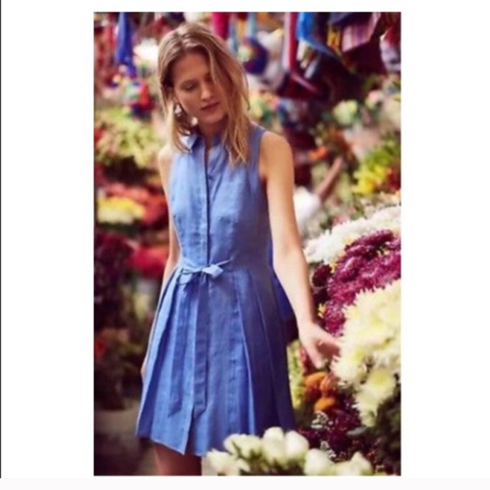 Anthropologie HD in Paris linen button down dress